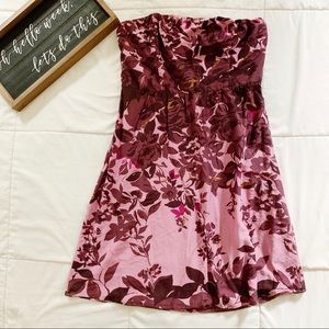 Limited Strapless Floral Dress